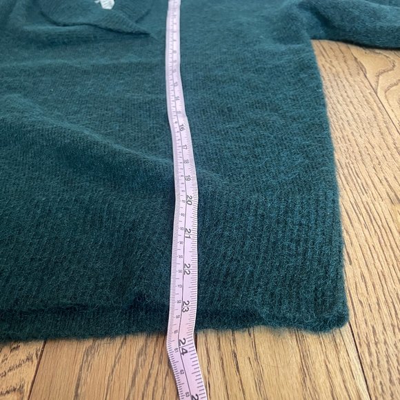 NWT Madewell Vinson Shawl-Collar Sweater, Green, XXS - Picture 7 of 10